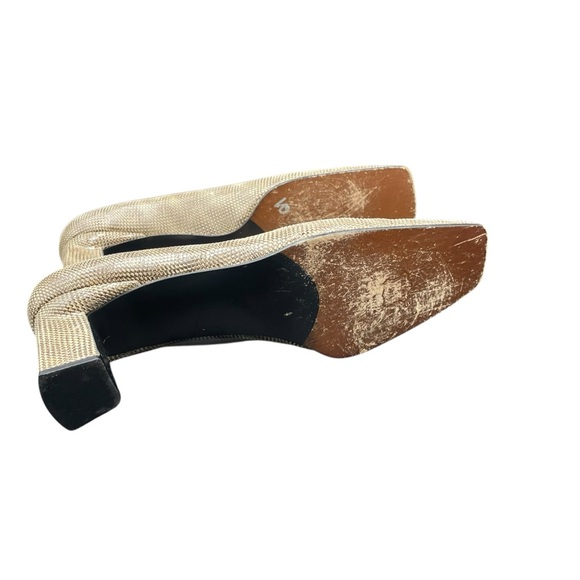 Stuart Weitzman Diamondback Snakeskin Pumps Heels Neutral 10C - Picture 6 of 7